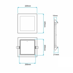 LED ugradna panel lampa 18W dnevno svetlo M18UK/W - Img 2