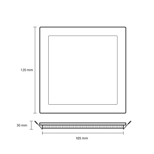 LED ugradna panel lampa 6W toplo bela Prosto LUP-P-6/WW - Img 2