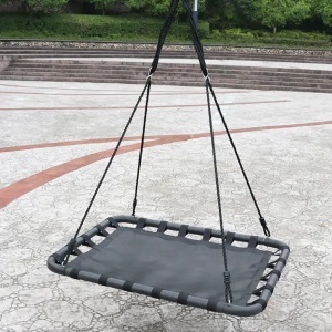 Ljuljaška gnezdo pravougaona 100x76x180cm sa podesivom visinom crna Lemon LM-B024
