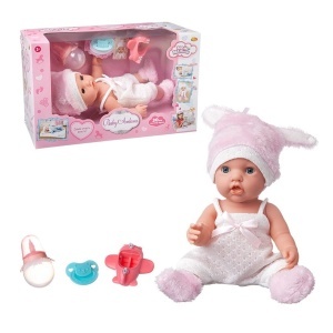 Lutka beba roze zeka 30cm pije piški 846067