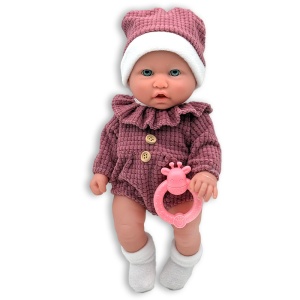 Lutka beba sa roze kapom 30 cm 1042298 - Img 2