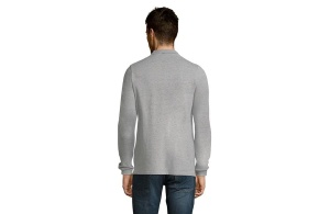 Muška polo majica sa dugim rukavima grey melange Winter Ii 3xl 311.353.74.3XL - Img 3