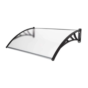 Nadstrešnica SuperGarden 150x100 cm leksan 5 mm providna-crna - Img 3