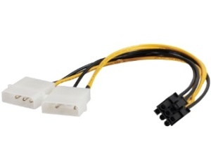 Naponski adapter za grafičku PCI-E 6-pin na 2x Molex E-Green