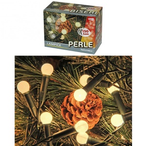 Novogodišnje lampice Pearl bela 150kom 52-451000