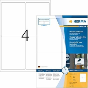 Outdoor etikete 99,1x139 A4 1/40 bela