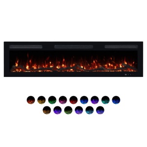 Pametni električni kamin Prosto 1800W ugradni/nazidni/samostojeći multikolor 152,4x12,8x35cm - Img 2