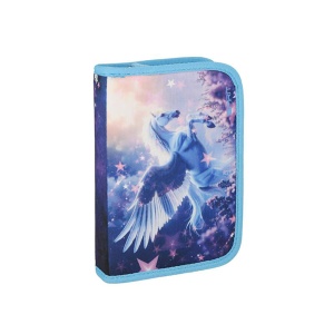 Pernica puna Pegasus 1-zip 28 delova 13x4x19,5cm plava ljubičasta