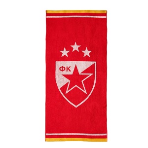 Peškir za plažu Crvena Zvezda Grb 70x160cm žuta pruga