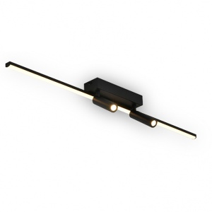 Plafonjera Vesta 481 22W+2x3W 3000K Crna 201445 - Img 2