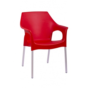 Plastična stolica Stella crvena 55953