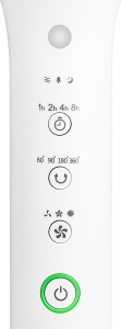 Podni i Stoni Ventilator 2u1 65W ECG FS 410 2 u 1 Beli - Img 3