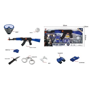 Policijski set sa maskom i puškom 980156