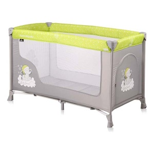 Prenosivi krevetac San Remo 1nivo Green&Grey Elephants Lorelli 10080011937