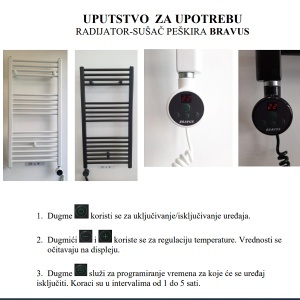Radijator sušač peškira 600W Bravus B6510 - Img 3