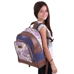 Ranac Pulse Jeans Floral 40x33x14cm - Img 3