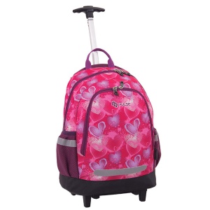 Ranac sa točkićima Pulse Mini Wheels Pink Heart 121078