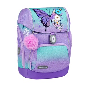 Ranac za školu Belmil Comfy Plus 405-73/P Serenity 27x19x36cm tirkiz ljubičasta leptir