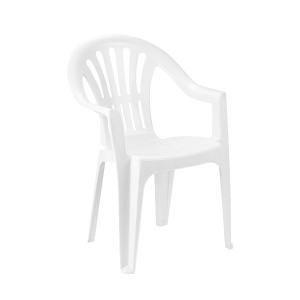 Set baštenskih stolica 5 komada plastične bela Ipae ProGarden Kona 029086 - Img 2