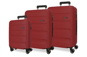 Set kofera 3/1 Roll Road Flex ABS 55/65/75cm bordo