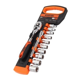 Set šestougaonih nasadnih čaura sa čegrtaljkom 1/4" 12 kom Kseibi 101224