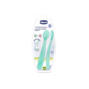 Silikonska Kašika 2 kom Plava 6+ meseci Chicco A050001