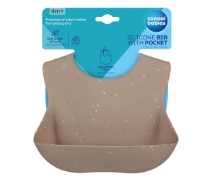 Silikonska Portikla Sa Džepom Bež Canpol Babies Dots 51/029_bei - Img 2