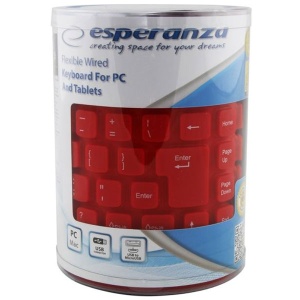 SILIKONSKA USB tastatura ESPERANZA RED EK126R - Img 4