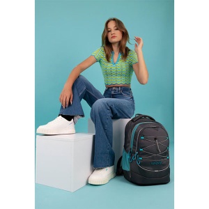 Školski ranac Belmil 338-90 Grey lagoon 27x17x40cm plava siva - Img 4