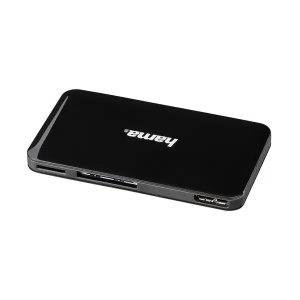 Slim USB 3.0 SuperSpeed Čitač Kartica, HAMA crni 114837