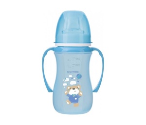 Šolja Sa Drškama Koje Svetle U Mraku 240ml 6m+ Plava Canpol Babies Exotic Animals 35/208_blu