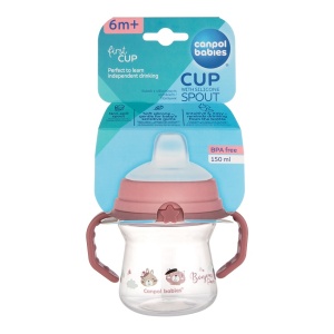 Šolja Sa Silikonskim Kljunom 150ml Roze Canpol Babies Bonjour Paris 56/612_pin - Img 2