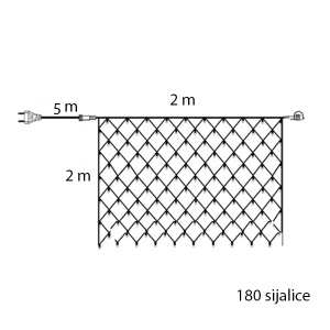 Spoljašnja novogodišnja LED svetleća mreža 200x200cm Toplo bela Lumineo Icicle 494884 - Img 2
