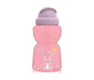 Sportska Flašica Sa Slamčicom 6m+ 325ml roze Lorelli Animals 10200730002