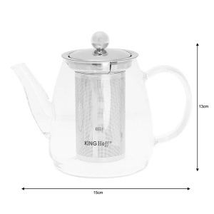 Stakleni čajnik 0,6 l sa infuzerom Kinghoff KH4842 - Img 2