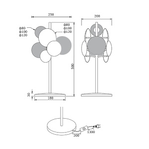 Stona lampa Bubble 3xG9 led Trio Lighting 517400379 - Img 4