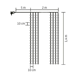 Svetleći niz sa 294 hladno bele LED diode Home KIN294C/WH - Img 2