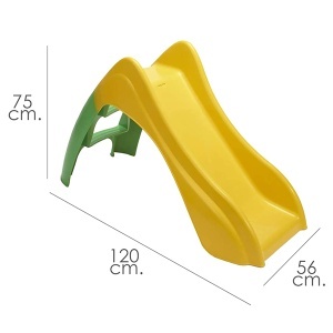 Tobogan Tiki 120x56x75cm zeleno žuti Ipae 62931 - Img 2