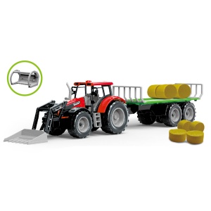 Traktor sa namenskom kašikom i prikolicom za bale sena 1041144 - Img 2