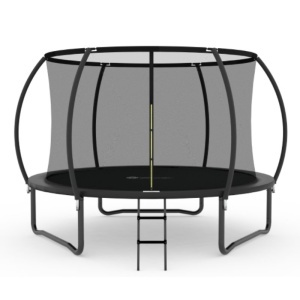 Trambolina Trampolina Premium Stil Crna 244cm sa merdevinama i unutrašnjom sigurnosnom mrežom