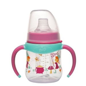 Trening flašica Devojčica sa Ručkama 150 ml Silikonski pisak 6+ meseci NIP A001250