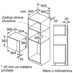 Ugradna mikrotalasna rerna serija 6 Bosch BFL554MB0 - Img 4