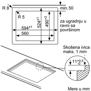 Ugradna ploča za kuvanje plin 75cm serija 6 Bosch PPP6A6M90 - Img 4