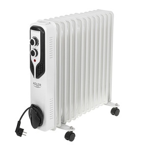 Uljani radijator sa 13 rebara 2500 W sa termostatom beli Adler AD7818