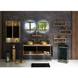 Umivaonik Lux Art CL301 41x41x12,5cm gold matt 300305 - Img 3