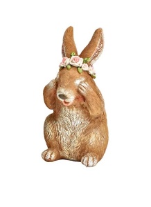 Uskršnja dekoracija Bunny with Wreath 13cm 039736 - Img 2