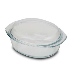 Vatrostalna staklena posuda sa poklopcem 3,5l Nava NV10-143-107 - Img 1