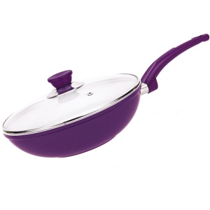 Wok sa poklopcem i keramičkim premazom COLOSSUS CL-155