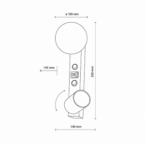 Zidna lampa Vox 1xGu10 1xG9 sa USB portom TK Lighting 10152 - Img 4