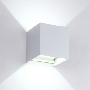 Zidna svetiljka LED 969 četv. 2X5W 4000K IP54 bela Elmark 969LED100S/WH